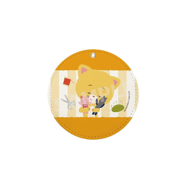こまねこレザーコースターキーホルダー