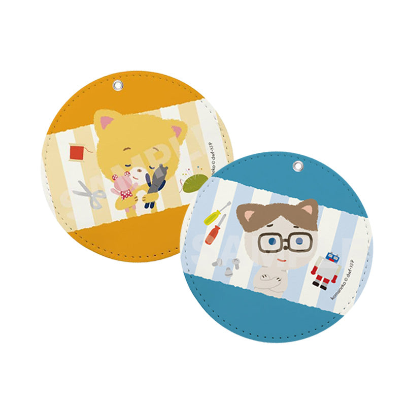 こまねこレザーコースターキーホルダー