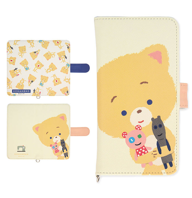 こまねこマルチフリップカバーM+スマホケース