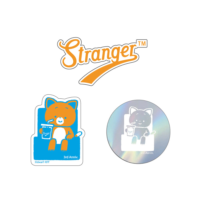 Stranger3周年記念こまねこコラボステッカーセット(3点セット