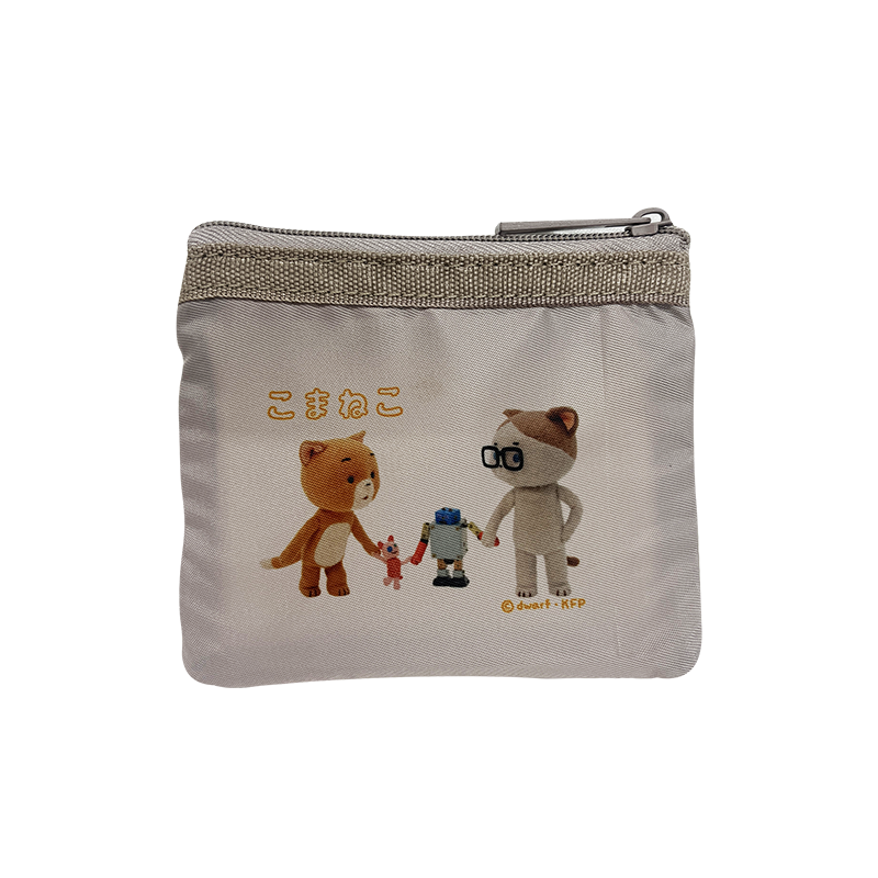 こまねこメッシュコンパクトポーチ