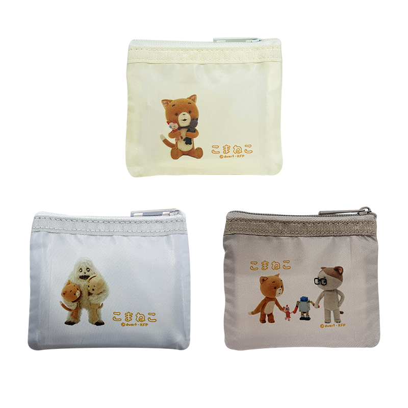 こまねこメッシュコンパクトポーチ